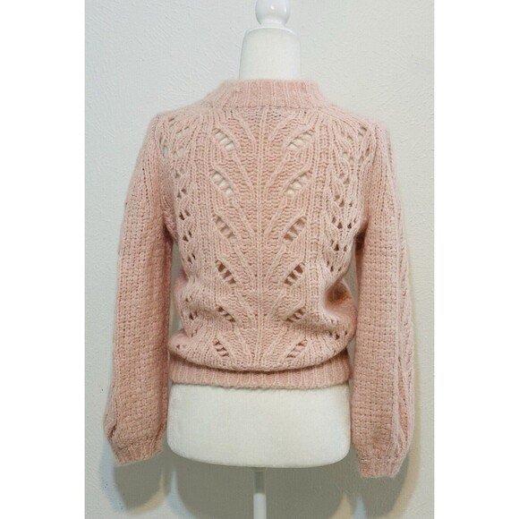 J. Crew Point Sur Pointelle Size XS Alpaca Wool Knit Sweater Quiet Luxury - Picture 4 of 11